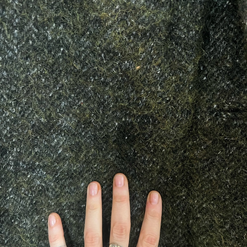 Isabel Marant Etoile olive green wool and alpaca cocoon coat - Picture 6 of 8